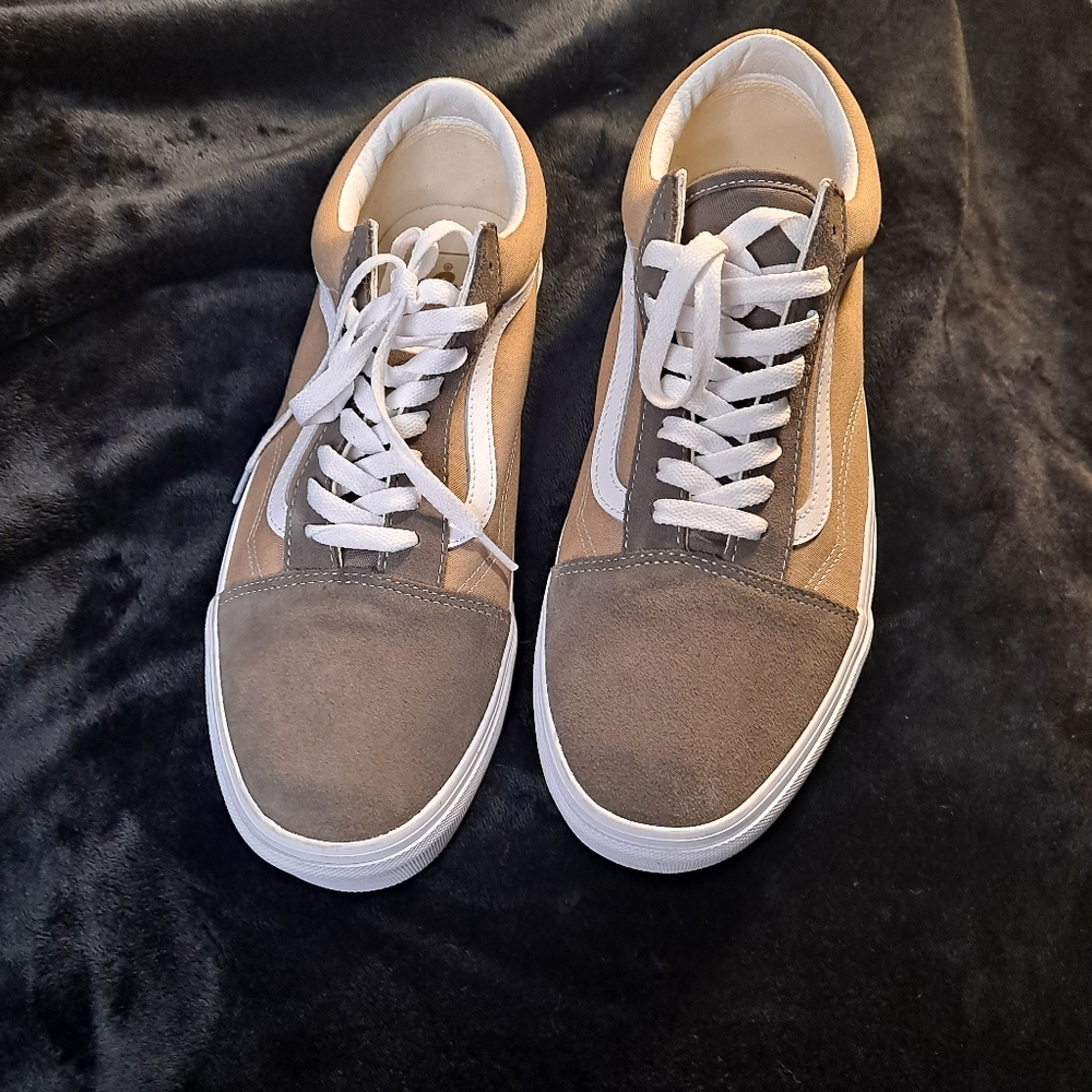 Vans Men's Tan and Gray Shoes